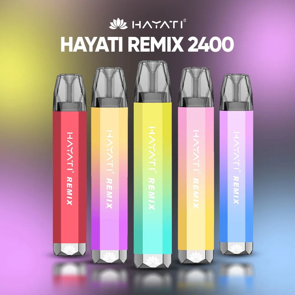 Hayati Remix Disposable - 1 Device 4 Pods - 4 in 1 - 2400 Puffs - Various Flavours